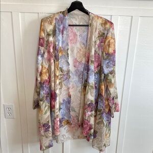Vintage Jeffrey & Dara Evenings Floral Women's Kimono Or Cardigan Women’s Sz 14